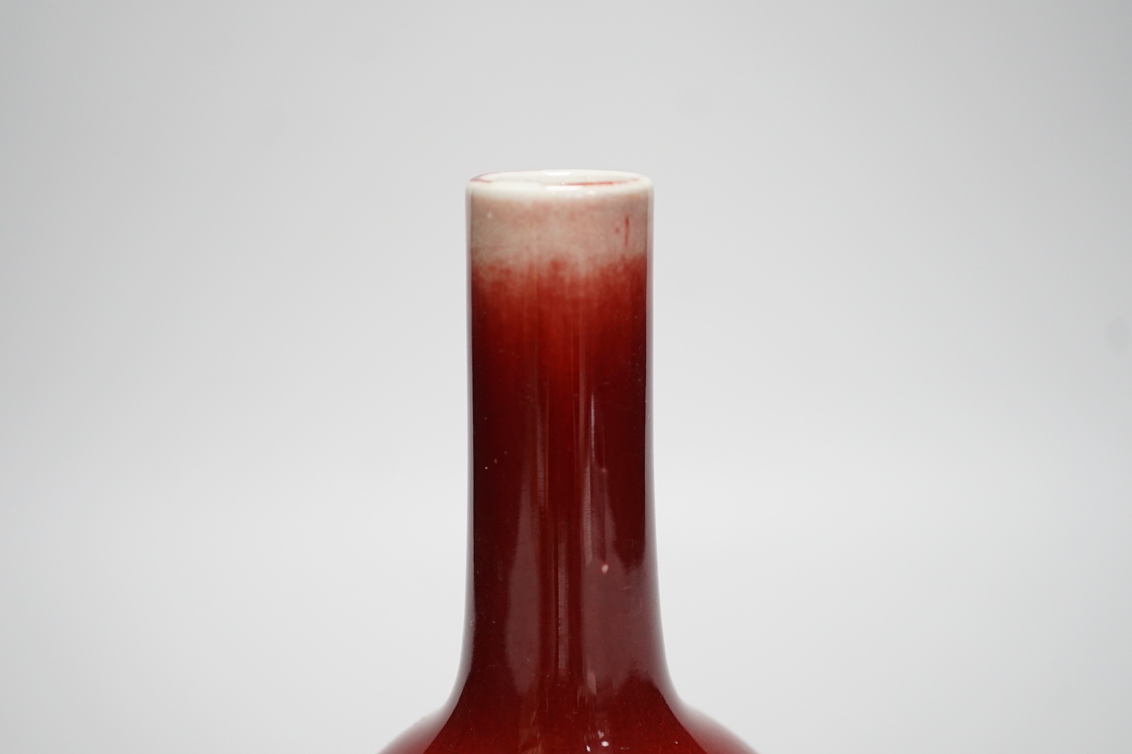 A Chinese sang de boeuf vase, 19.5cms high